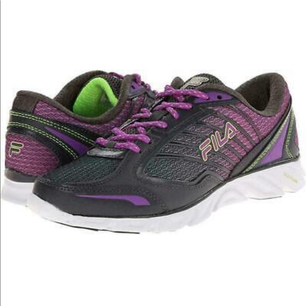 Fila Fresh 3 Women's Gray/Purple Athletic Shoe,Size 7